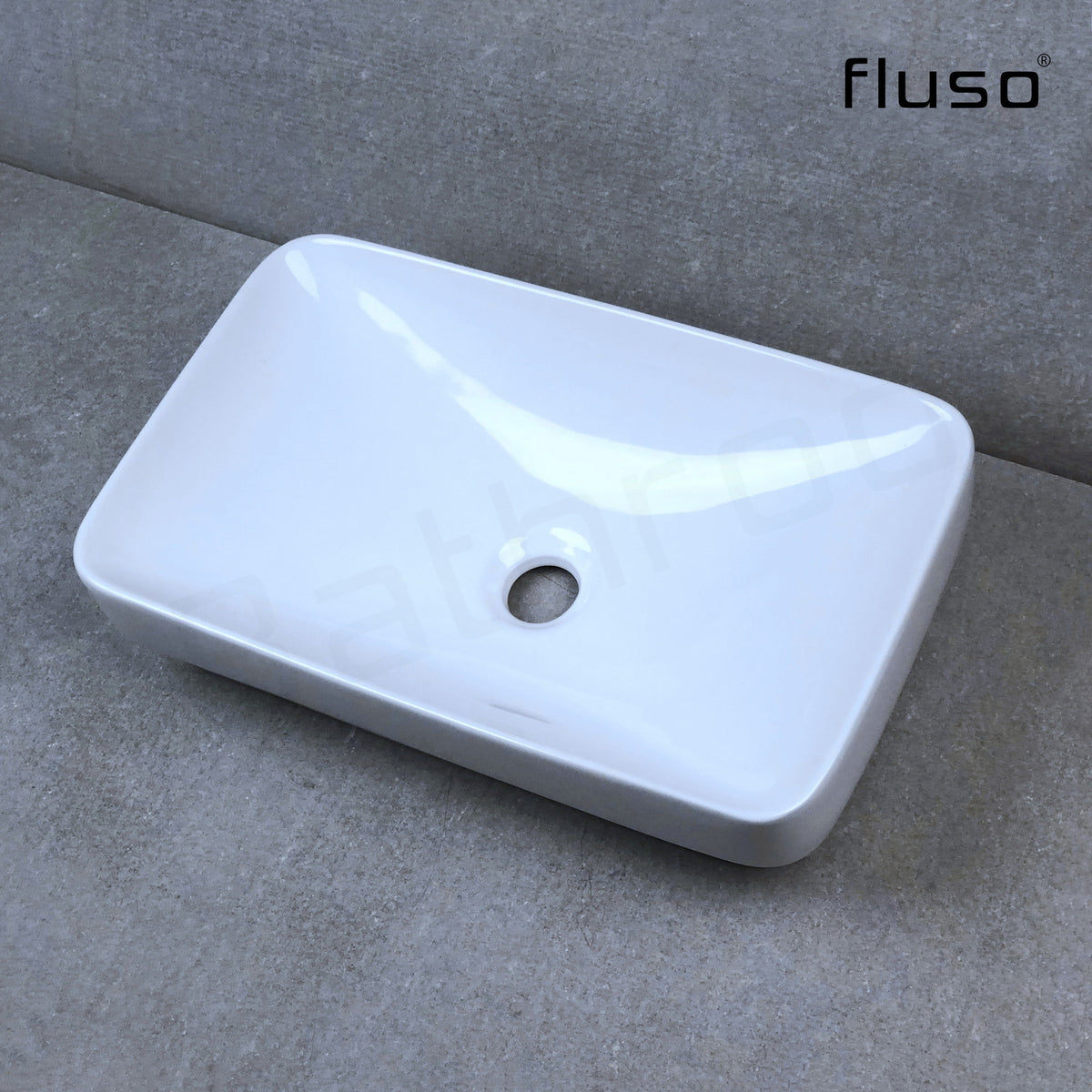 480*300*120 Rectangular Recessed Porcelain Basin Bathroom Vanity