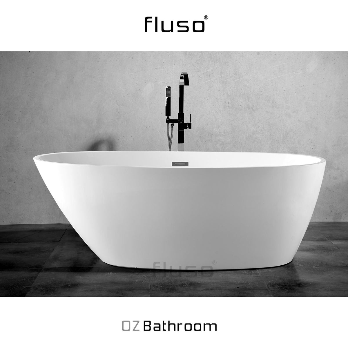 @Melbourne - Local Pick Up Only! -Thin edge Bathroom Acrylic Free Standing BathTub 1700x800mm for white bathroom